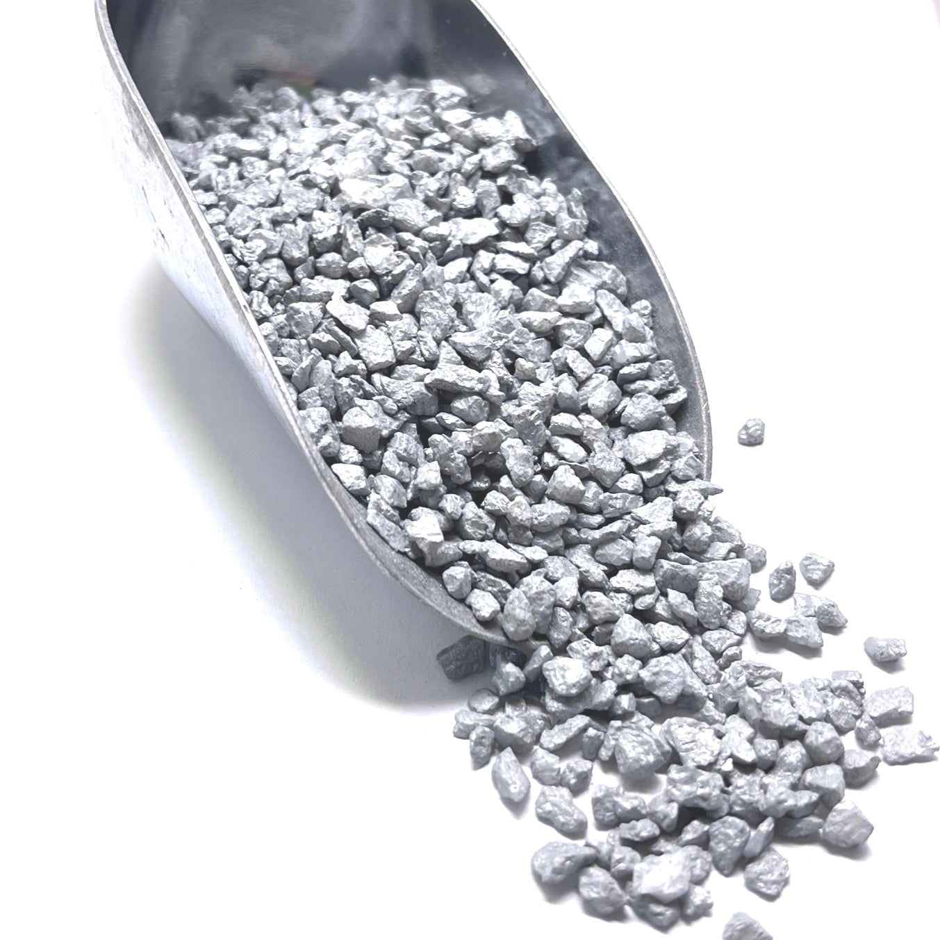 Decorative Crushed Gravel for DIY Terrariums- Silver